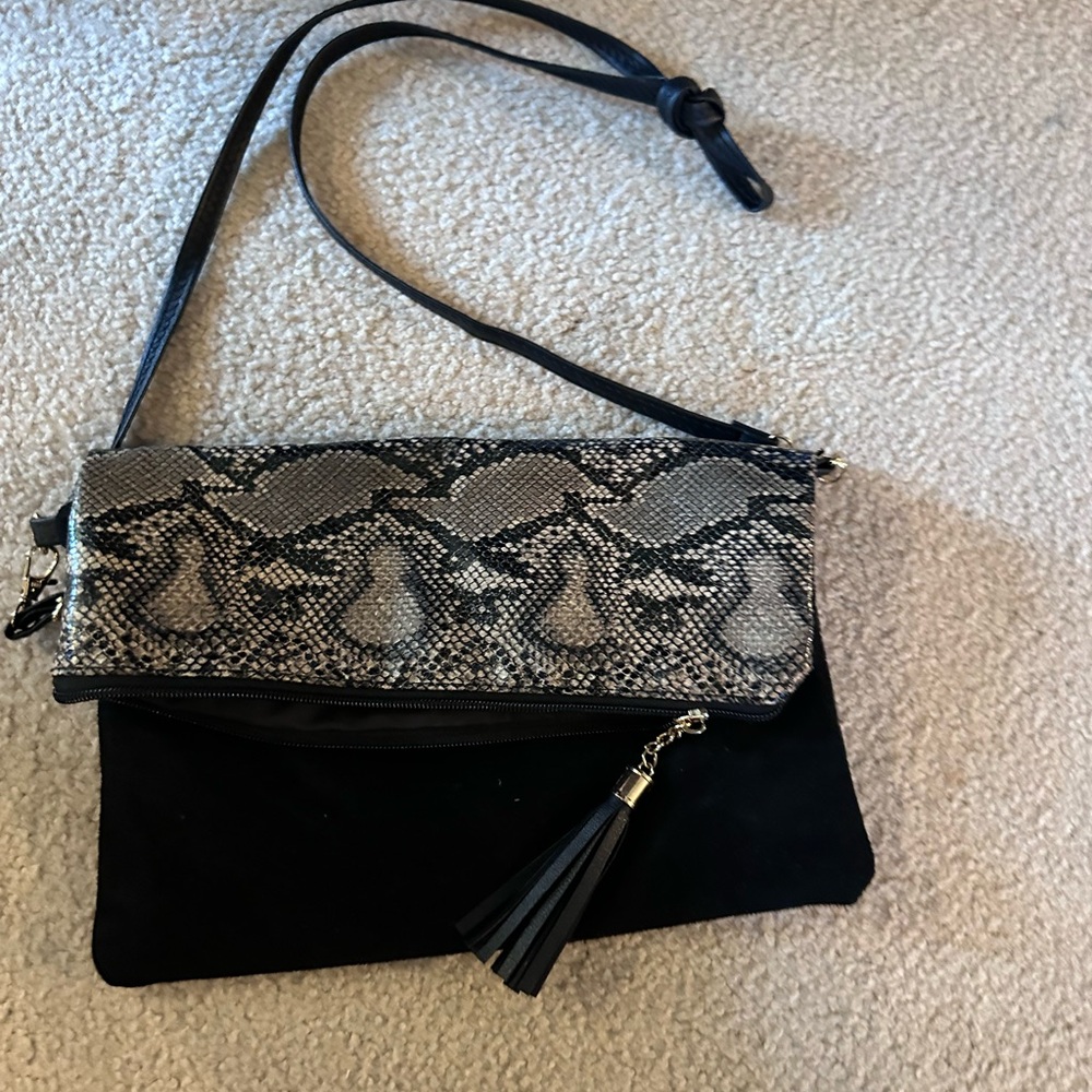 Stylish Black and Gray Clutch Bag
